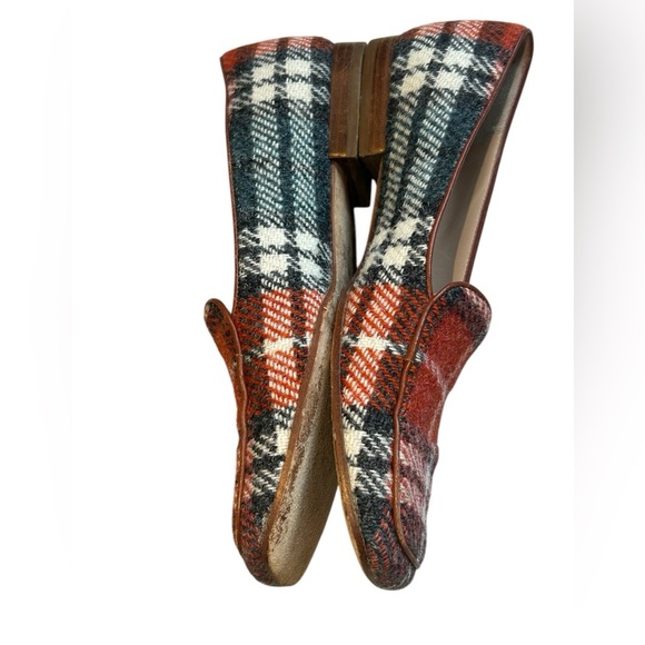 SOLD ❤️ KATE SPADE NEW YORK | Wool Plaid 1/4” Heeled Loafers Flats Shoes, Women - Picture 6 of 9